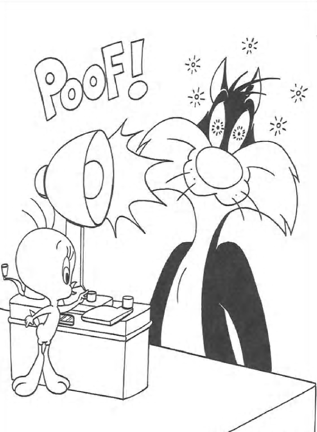 Plansa de colorat cu Daffy Duck 3 23